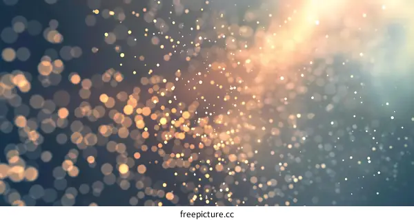 Abstract Background with Gold Bokeh Lights