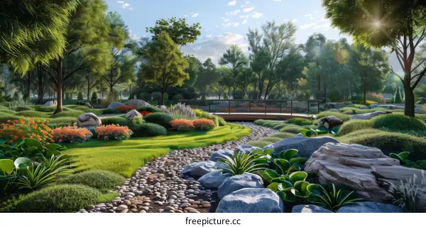 Design Rendering of a Serene Landscape