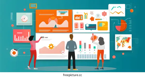 Business People Analyzing Data on Charts and Graphs