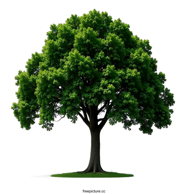 [Transparent Background PNG]Green Tree With Lush Foliage Isolated On transparent background