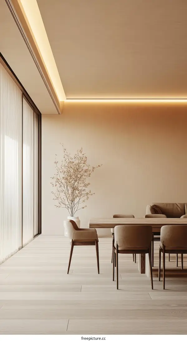 Modern Minimalist Dining Area Interior Design