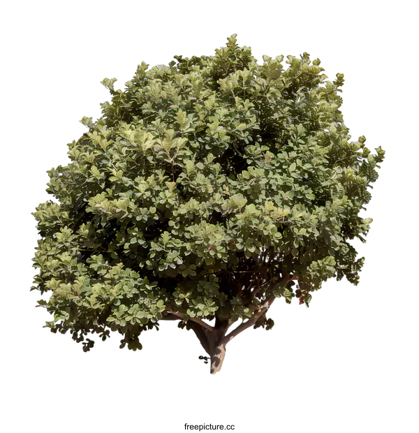 [Transparent Background PNG]Green Bush Tree Isolated on White Background