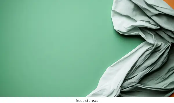 Muted Tones Fabric Drape on a Two-Color Background