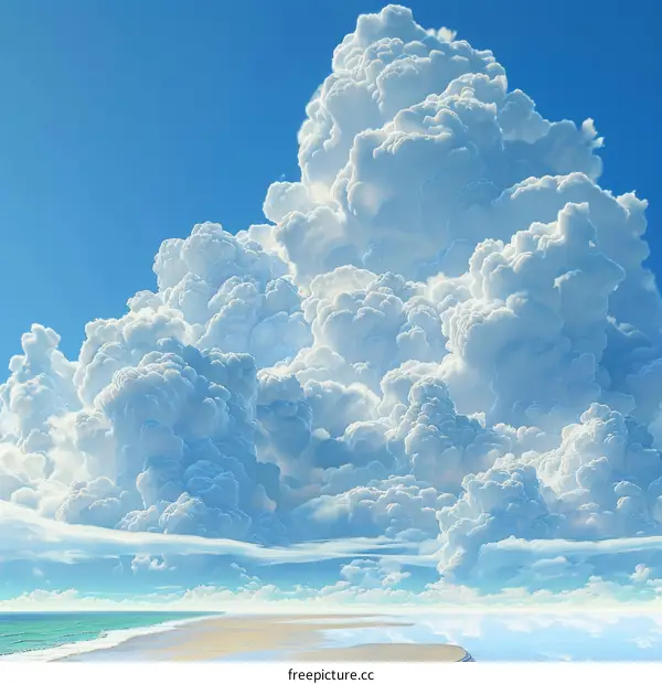 Vast Clouds Over the Azure Ocean