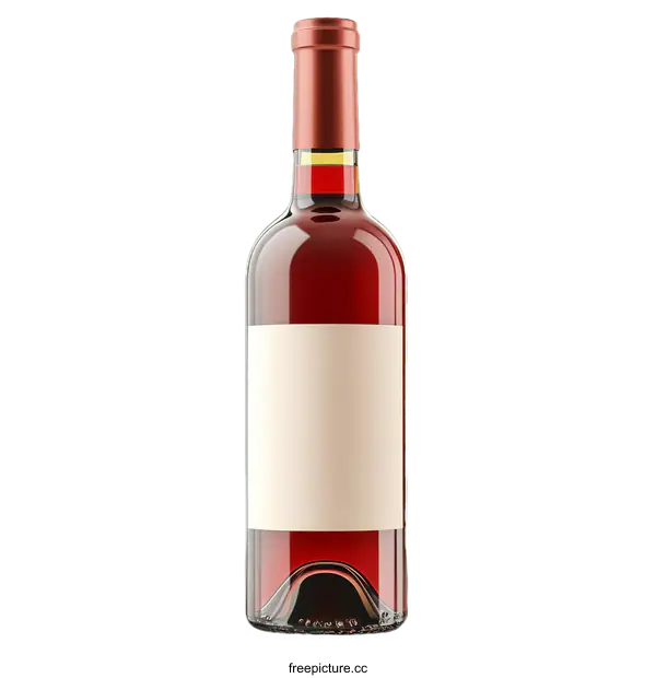 [Transparent Background PNG]Blank Label Wine Bottle Illustration