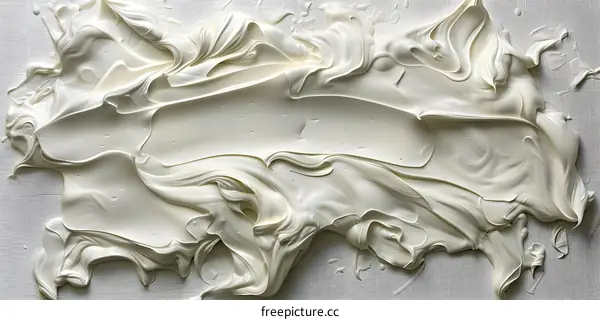 White Oil Paint Texture Closeup