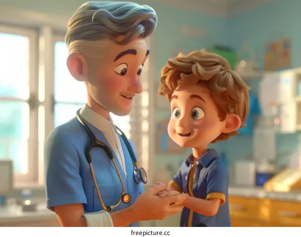 Pediatrician and patient