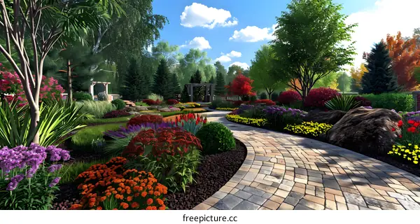 Garden landscape design renderings