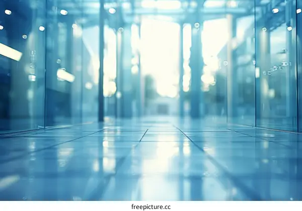 glass floor in modern office building