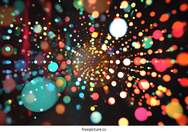 Abstract Colorful Lights Bokeh Background