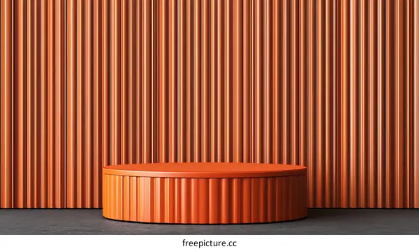Orange Geometric Product Display Stage
