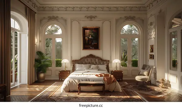 European-style luxury bedroom