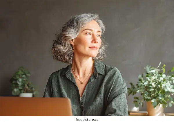 Thoughtful Senior Woman Contemplation