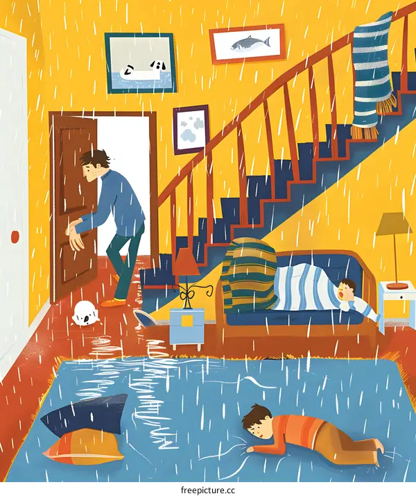 Rainy Day in the Living Room