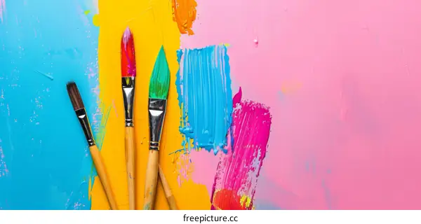 Colorful Artist's Brushes