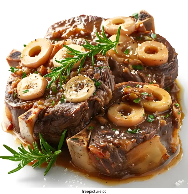 Braised Beef Shank with Rosemary and Onions
