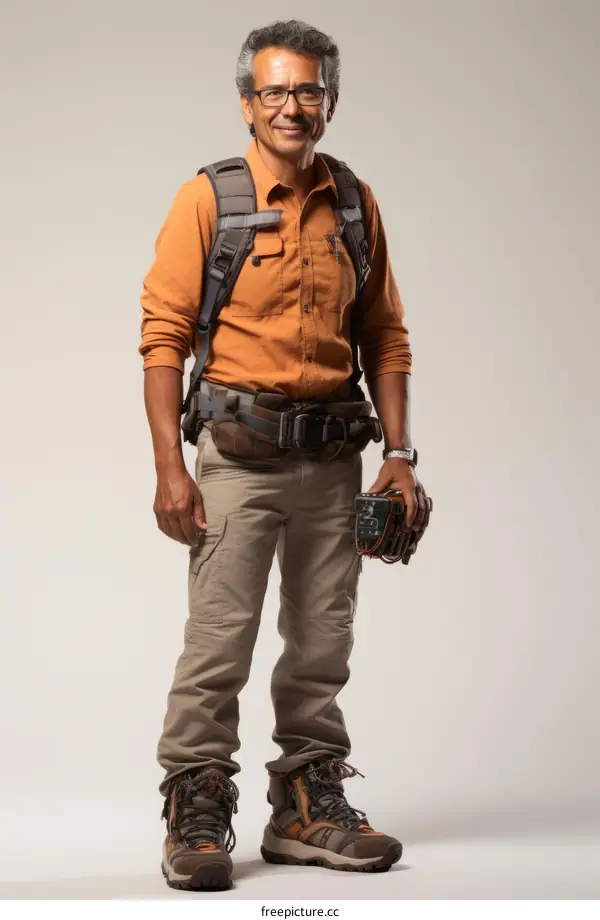Portrait of a male wildlife biologist in the field