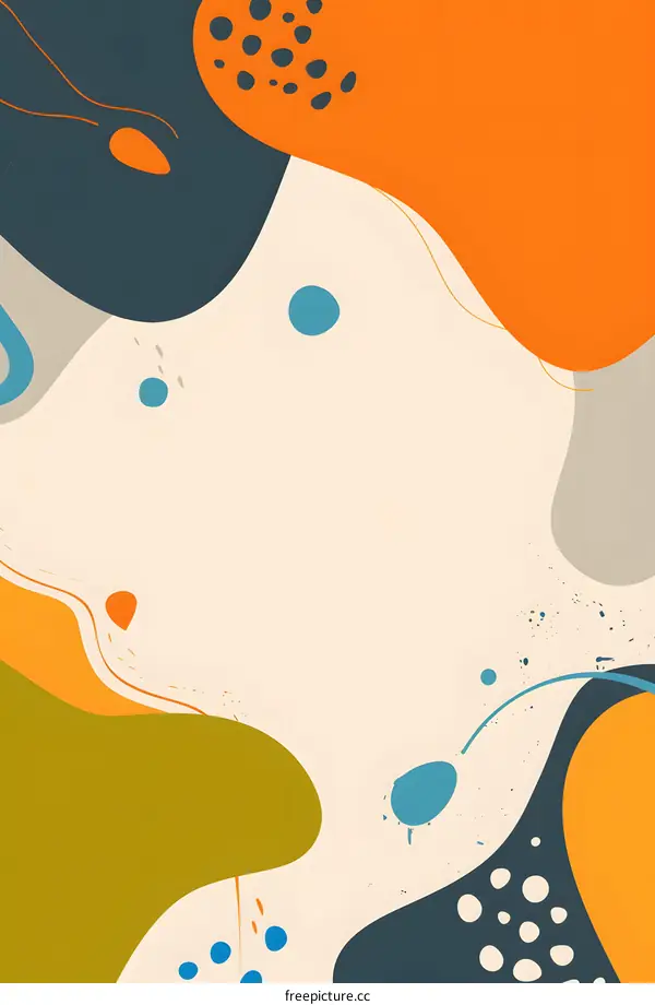 Abstract Background With Colorful Shapes And Dots