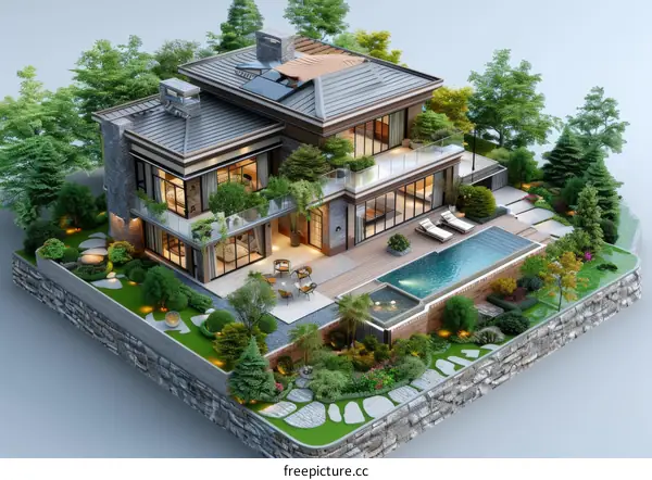 Luxury Villa with Exquisite Landscaping Design