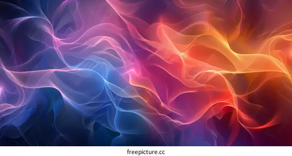 Abstract Colorful Flowing Lines