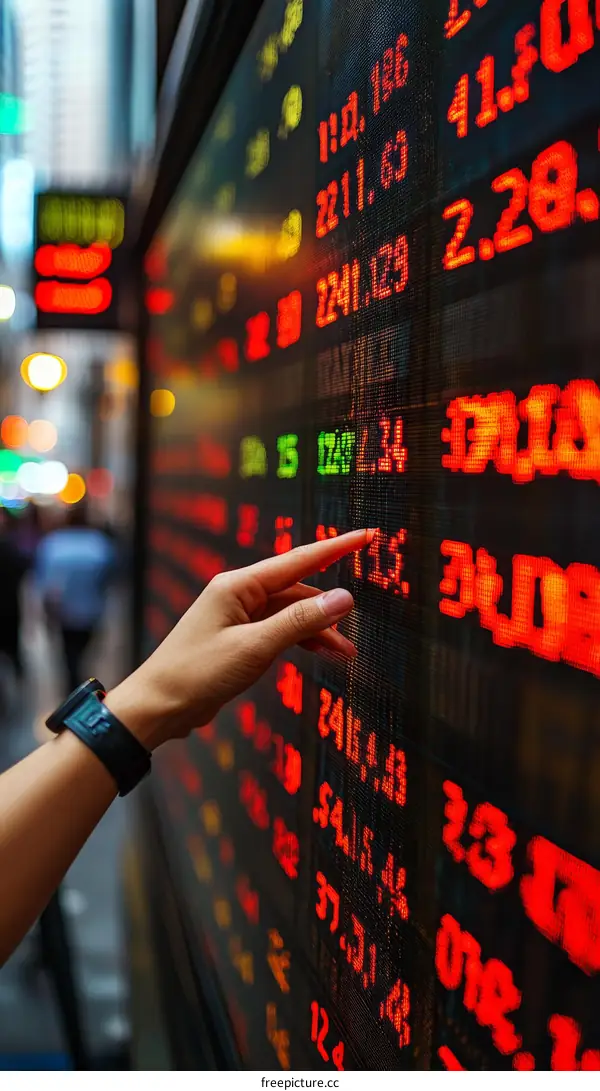 Asian Person Checking Stock Market Data