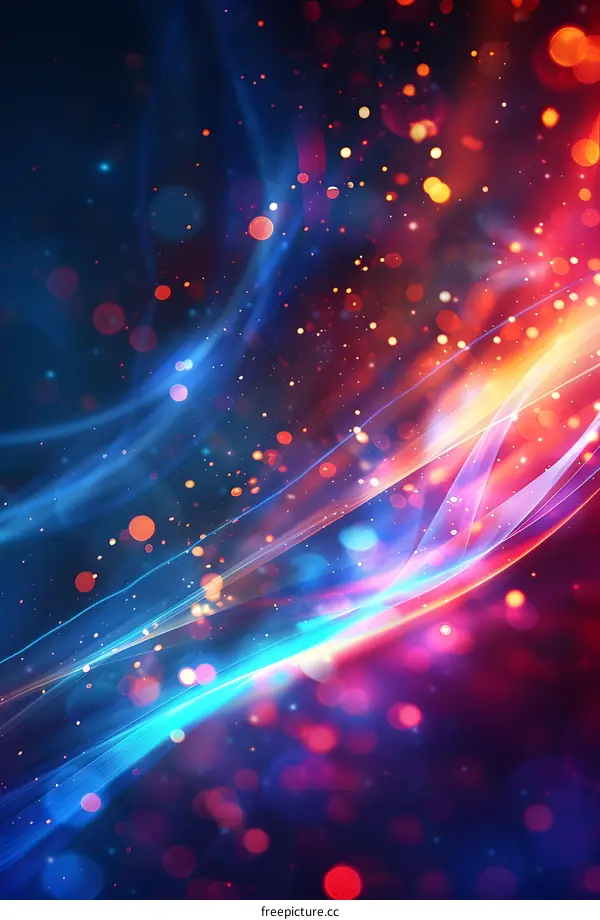 Abstract Colorful Light Trails Background