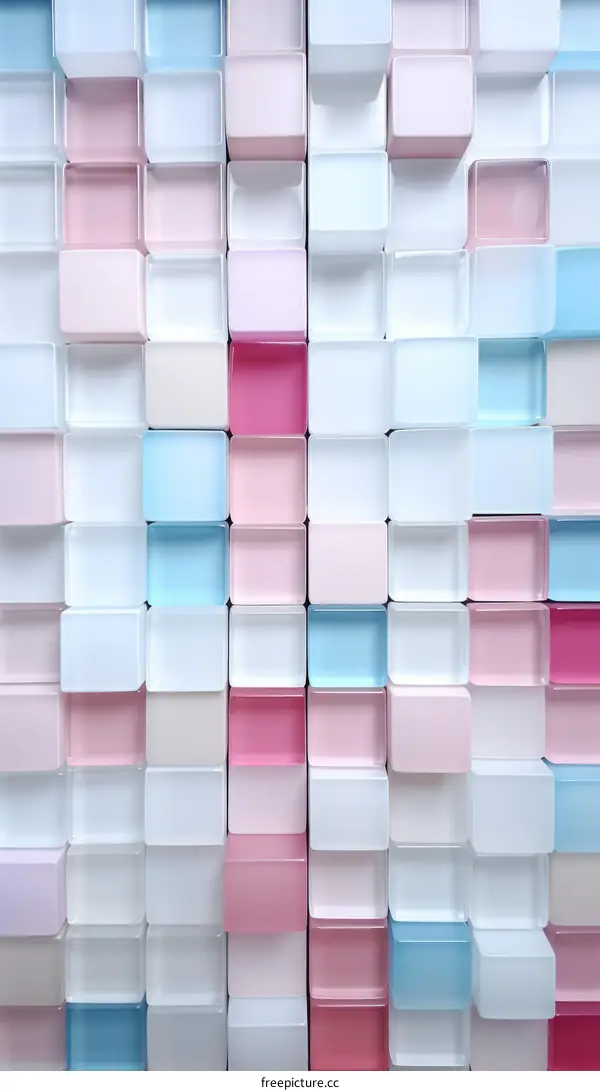 Colorful 3D Glass Cubes