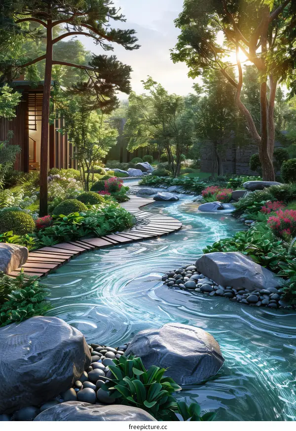 Nature's Embrace: A Serene Garden Paradise
