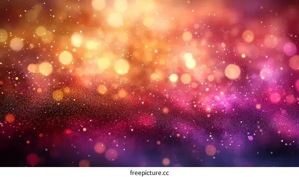 Abstract Festive Background with Bokeh Lights