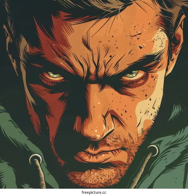 Illustration of a mans face