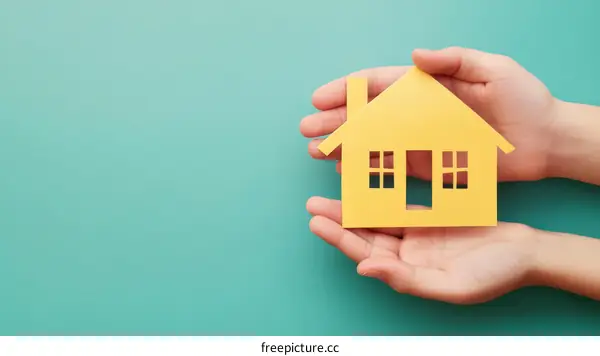 Protecting Your Home: Hands Holding a Paper House