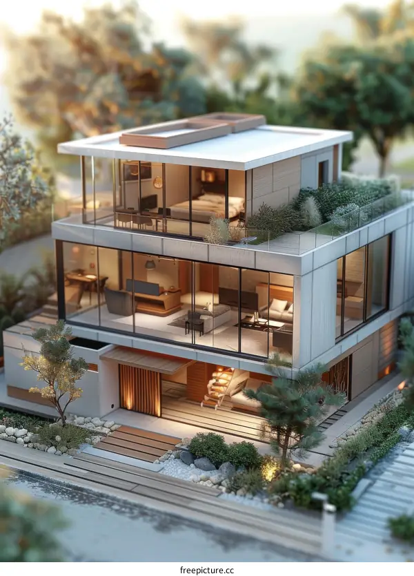 Modern 3D Architectural House Design