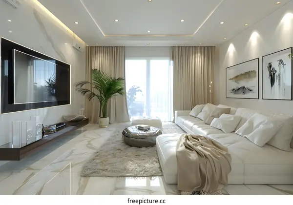 Modern minimalist living room