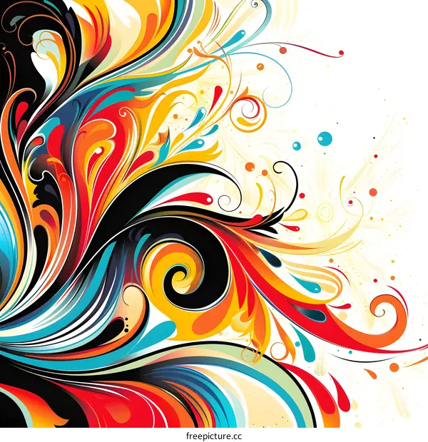 Colorful abstract floral