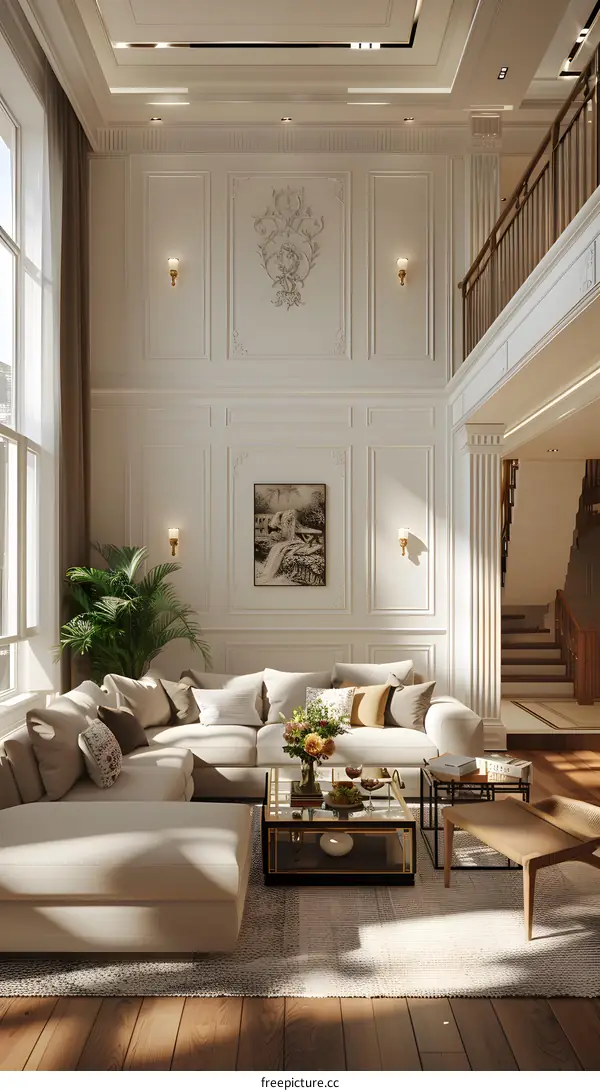 Modern classic living room interior design