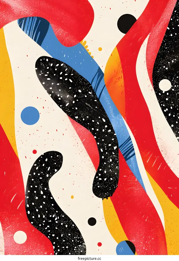 Abstract Art Background With Colorful Shapes