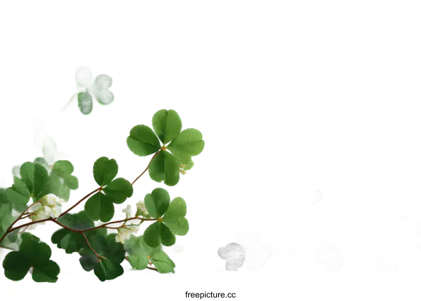 [Transparent Background PNG]Shamrock Background with Soft Focus