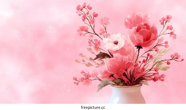 Watercolor Floral Bouquet Illustration