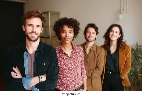 Diverse Team Posing Confidently