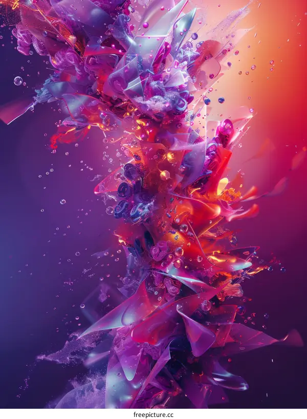 Colorful abstract painting with vibrant colors and a sense of movement