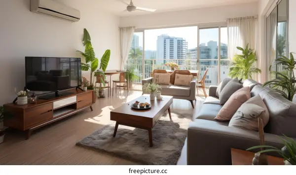 Modern Living Room with Light and Airy Design