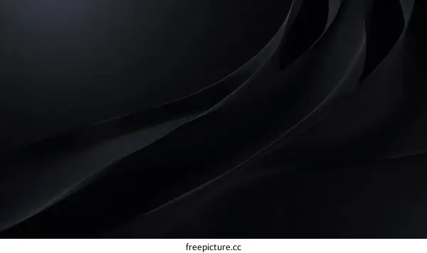 Abstract Black Smooth Flowing Curves