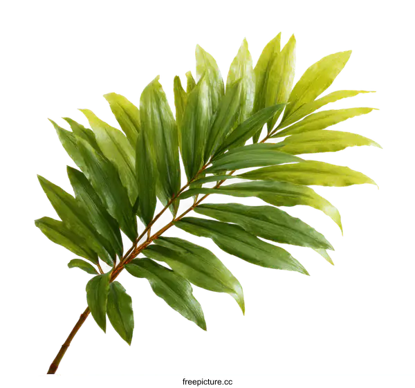 [Transparent Background PNG]Tropical Leaf Arrangement Against White Background