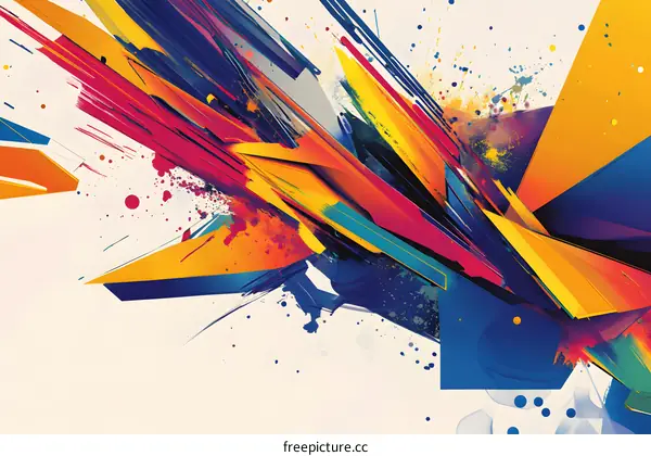 Abstract Art with Geometric Shapes and Vivid Colors