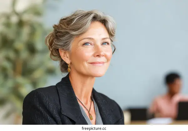 Confident Mature Woman in Business Setting