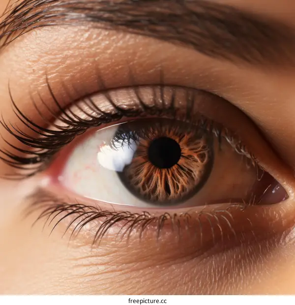 Close up image of a brown eye