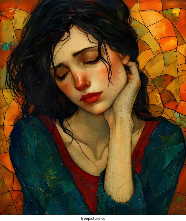 Virgin Mary in Byzantine style