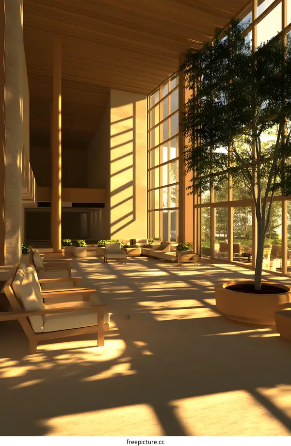 Modern Minimalist Interior Design with Large Windows and Natural Light