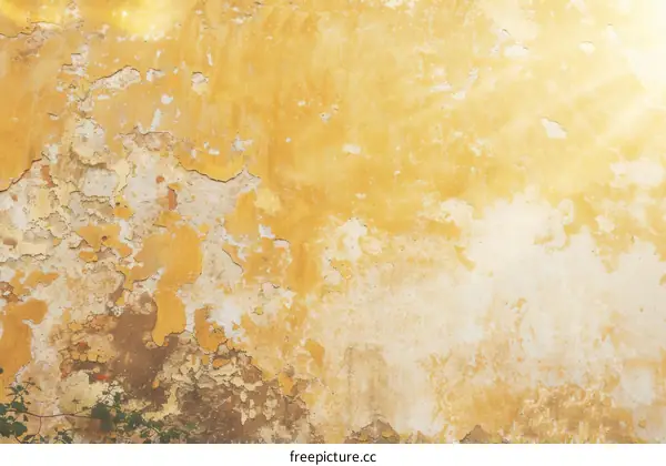 weathered yellow concrete wall texture