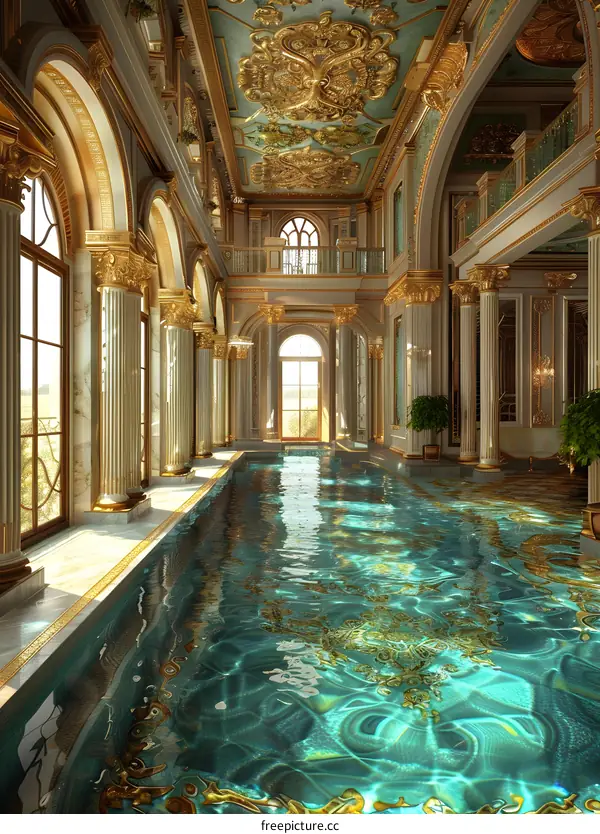 Luxury indoor swimming pool